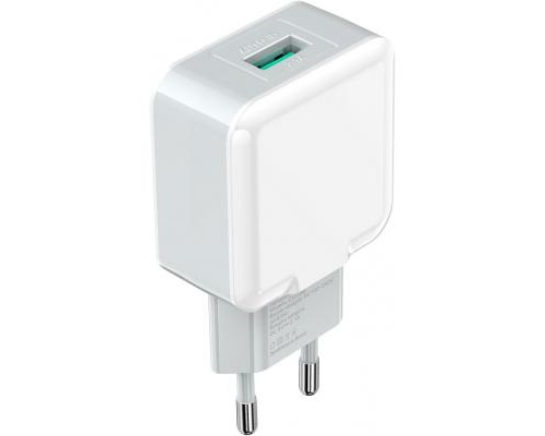 Зарядний пристрій Grand-X USB 5V 2,1A White + cable USB -> Lightning, Cu (CH03LTW)