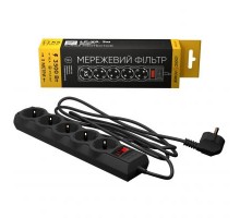 Мережевий фільтр живлення LogicPower LP-X5 PREMIUM, 3m black (9584)