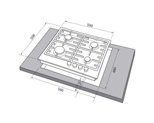 Варочна поверхня Freggia HF640VGX