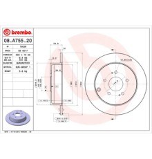Гальмівний диск Brembo 08.A755.20