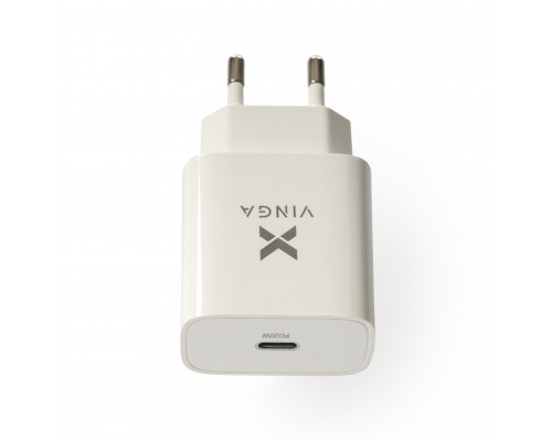 Зарядний пристрій Vinga PD Type-C 20W Charger white (VWCPDC)