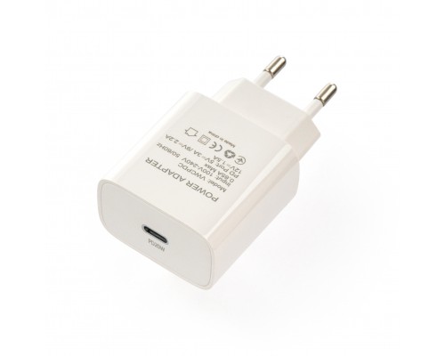 Зарядний пристрій Vinga PD Type-C 20W Charger white (VWCPDC)
