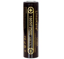 Акумулятор 18650 2500mah Li-Ion, (2450-2650mah), 3.7V (2.75-4.2V), Blac Liitokala (Lii-25A) 