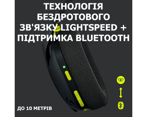 Навушники Logitech G435 Lightspeed Wireless Gaming Headset Black (981-001050)