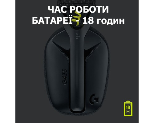 Навушники Logitech G435 Lightspeed Wireless Gaming Headset Black (981-001050)