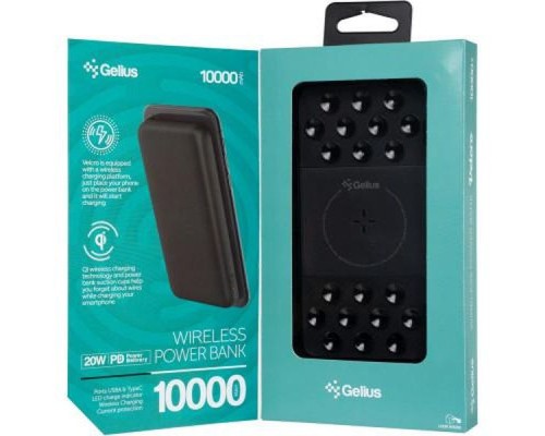 Батарея універсальна Gelius Velcro GP-PBW1120 10000mAh Black (00000087399) 