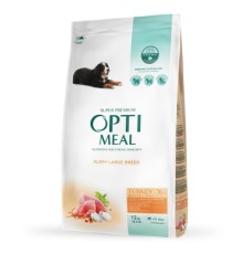 Сухий корм для собак Optimeal для цуценят великих порід зі смаком індички 12 кг (4820215363822)
