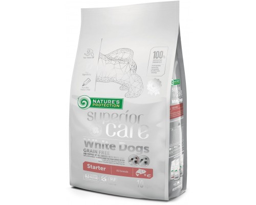 Сухий корм для собак Nature's Protection Superior Care White Dogs Grain Free Starter 10 кг (NPSC45670)