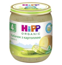 Дитяче пюре HiPP Organic Кабачок з картоплею, 125 г (9062300131182)
