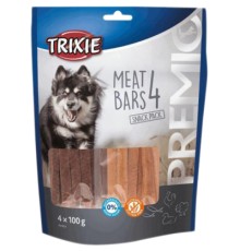 Ласощі для собак Trixie Premio 4 Meat Bars з куркою, качкою, бараниною і лососем 4x1 (4011905318530)