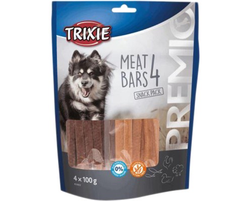 Ласощі для собак Trixie Premio 4 Meat Bars з куркою, качкою, бараниною і лососем 4x1 (4011905318530)