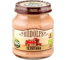 Дитяче пюре Rudolfs Телятина з 6 місяців 120 г (4751017940808)