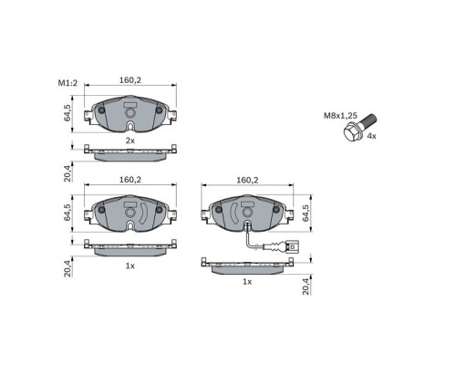 Гальмівні колодки Bosch 0 986 494 660