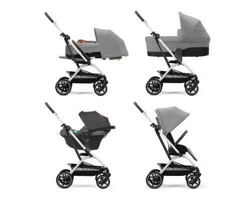 Коляска Cybex Eezy S Twist+ 2 SLV Lava Grey (з бампером) (522001097)