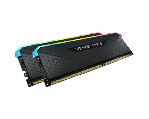 Модуль пам'яті для комп'ютера DDR4 32GB (2x16GB) 3600 MHz Vengeance RGB RS Black Corsair (CMG32GX4M2D3600C18)