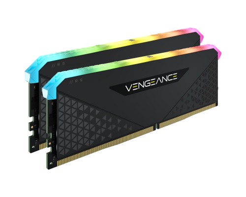 Модуль пам'яті для комп'ютера DDR4 32GB (2x16GB) 3600 MHz Vengeance RGB RS Black Corsair (CMG32GX4M2D3600C18)