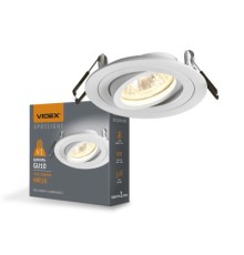 Світильник точковий Videx під лампу GU10 врізний Круглий Білий (VL-SPF08R-W)