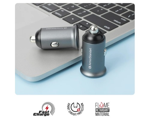 Зарядний пристрій Armorstandart Car 2xUSB QC3.0 Grey (ARM65438) Зарядний пристрій Armorstandart Car 2xUSB QC3.0 Grey (ARM65438)
