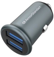 Зарядний пристрій Armorstandart Car 2xUSB QC3.0 Grey (ARM65438)