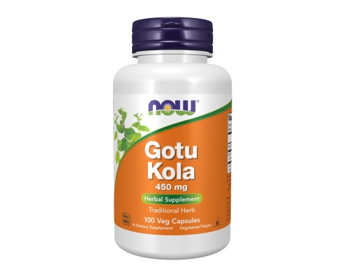 Трави Now Foods Готу Кола, 450 мг, Gotu Kola, 100 вегетаріанських капсул (NF4700)