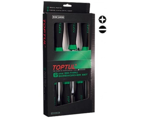 Набір викруток Toptul ударних (з шестигранником) 6 шт. (GAAE0605)