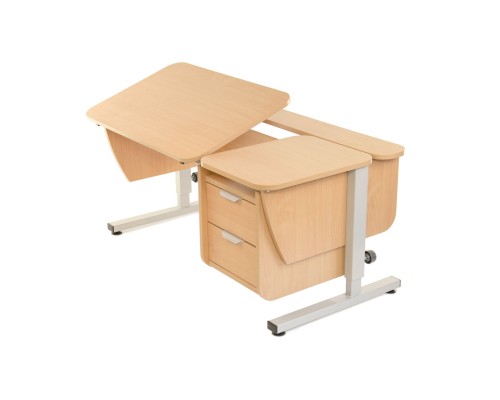 Парта Pondi Школяр трансформер з тумбою Клен-зелена (КЛ120ЗЛ)