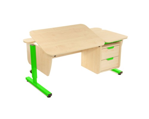 Парта Pondi Школяр трансформер з тумбою Клен-зелена (КЛ120ЗЛ)