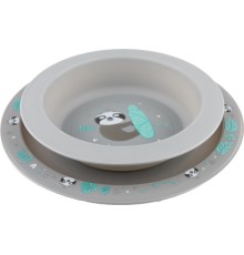 Набір дитячого посуду Canpol babies Exotic Animals Сірий 2 шт. (56/523_grey)