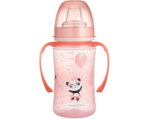 Поїльник-непроливайка Canpol babies EasyStart 240 мл -Sweet fun рожева (35/208_pin)