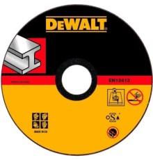 Круг відрізний DeWALT HIGH PERFORMANCE, нержавіюча сталь/листовий метал, 180х1.6х22.23 мм (DT42380Z)