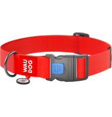 Нашийник для тварин WAUDOG Waterproof з QR паспортом пластиковий фастекс XXL червоний (25113)