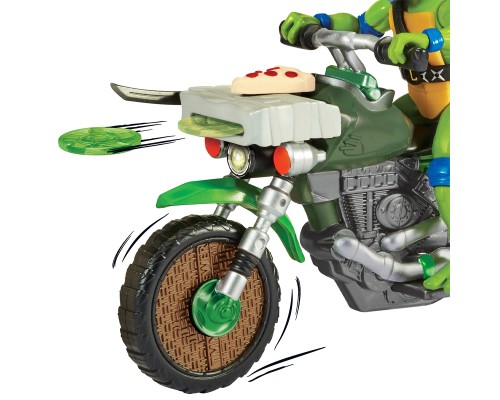 Машина TMNT Бойовий транспорт з фігуркою - Леонардо На Мотоциклі (83431)