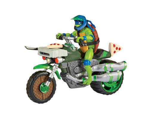 Машина TMNT Бойовий транспорт з фігуркою - Леонардо На Мотоциклі (83431)