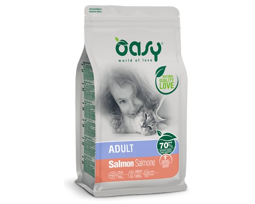 Сухий корм для кішок OASY LIFESTAGE Adult лосось 1.5 кг (8053017348070)