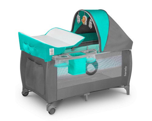 Дитячий манеж Lionelo Sven Plus Turquoise-grey (LO-SVEN PLUS TURQUOISE GREY)