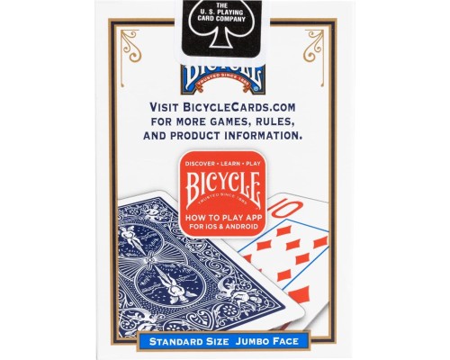 Гральні карти Bicycle Rider Back International Jumbo Index (blue) (JIB001)