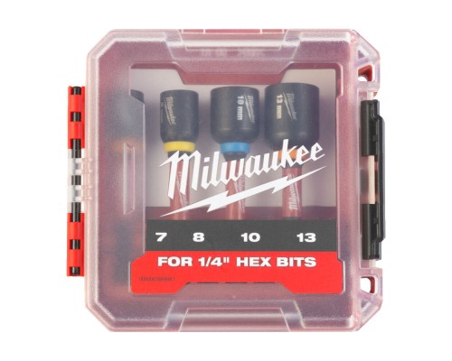 Головка магнітна Milwaukee магнітних головок для ударних рабіт Shockwave 7,8,10,13 мм (4932492445)