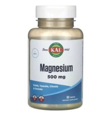 Мінерали KAL Магній, 500 мг, Magnesium, 60 таблеток (CAL-57320)