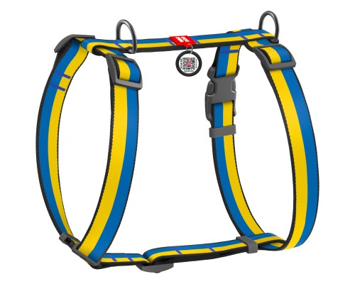 Шлея для собак WAUDOG Nylon з QR паспортом анатомічна 