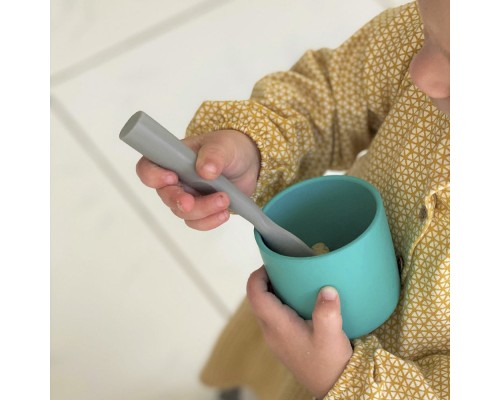 Набір дитячого посуду MinikOiOi Scooper Ложка силіконова (Mineral Blue) (101140003)