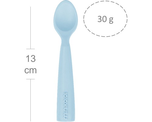 Набір дитячого посуду MinikOiOi Scooper Ложка силіконова (Mineral Blue) (101140003)