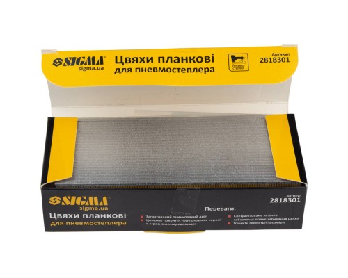 Цвяхи Sigma планкові 30x1.25x1мм для пневмостеплера 5000шт (2818301)
