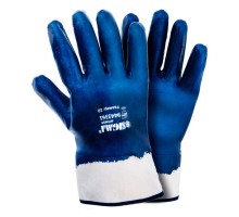 Захисні рукавиці Sigma трикотажні з нітриловим покриттям (сині краги) (9443361)