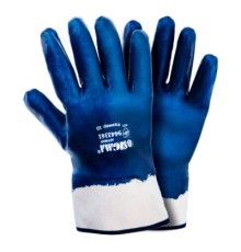 Захисні рукавиці Sigma трикотажні з нітриловим покриттям (сині краги) (9443361)