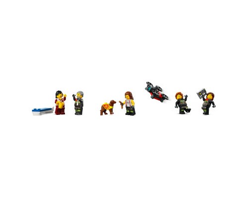Конструктор LEGO City Пожежне депо з пожежною машиною 843 деталей (60414)