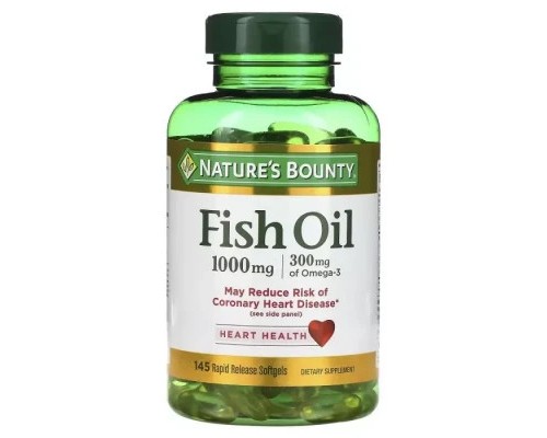 Жирні кислоти Nature's Bounty Риб'ячий жир, 1000 мг, Fish Oil, 145 гелевих капсул (NRT-03822)