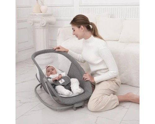 Крісло-гойдалка Mastela Заколисуючий центр-шезлонг 4 в 1 gray (Mastela 8112)