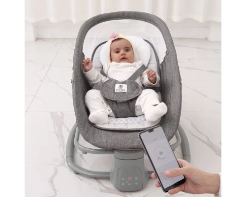 Крісло-гойдалка Mastela Заколисуючий центр-шезлонг 4 в 1 gray (Mastela 8112)