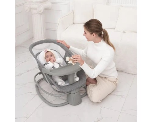 Крісло-гойдалка Mastela Заколисуючий центр-шезлонг 4 в 1 gray (Mastela 8112)