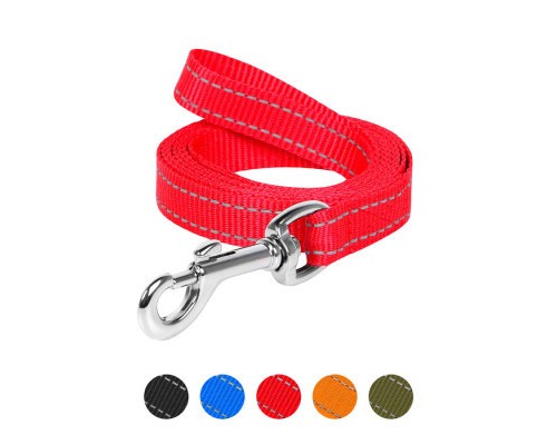 Повідок для собак Dog Extreme з нейлону Ш 14 мм Д 200 см червоний (04603)